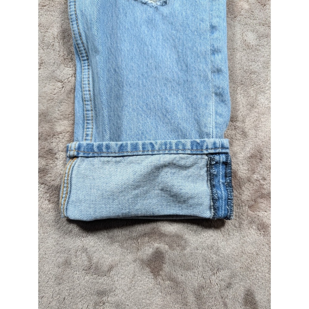 Levi's 511 Slim Jeans Mens 31x32 Light Wash Distressed Ripped Streetwear Denim - Picture 7 of 12